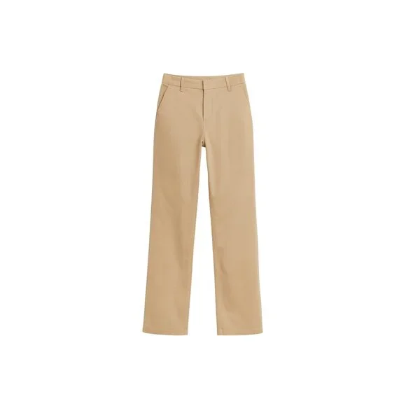 Lee Women’s All Day Pants – Size 10 Medium – Khaki Straight-Leg Stretch Cotton - Picture 2 of 5